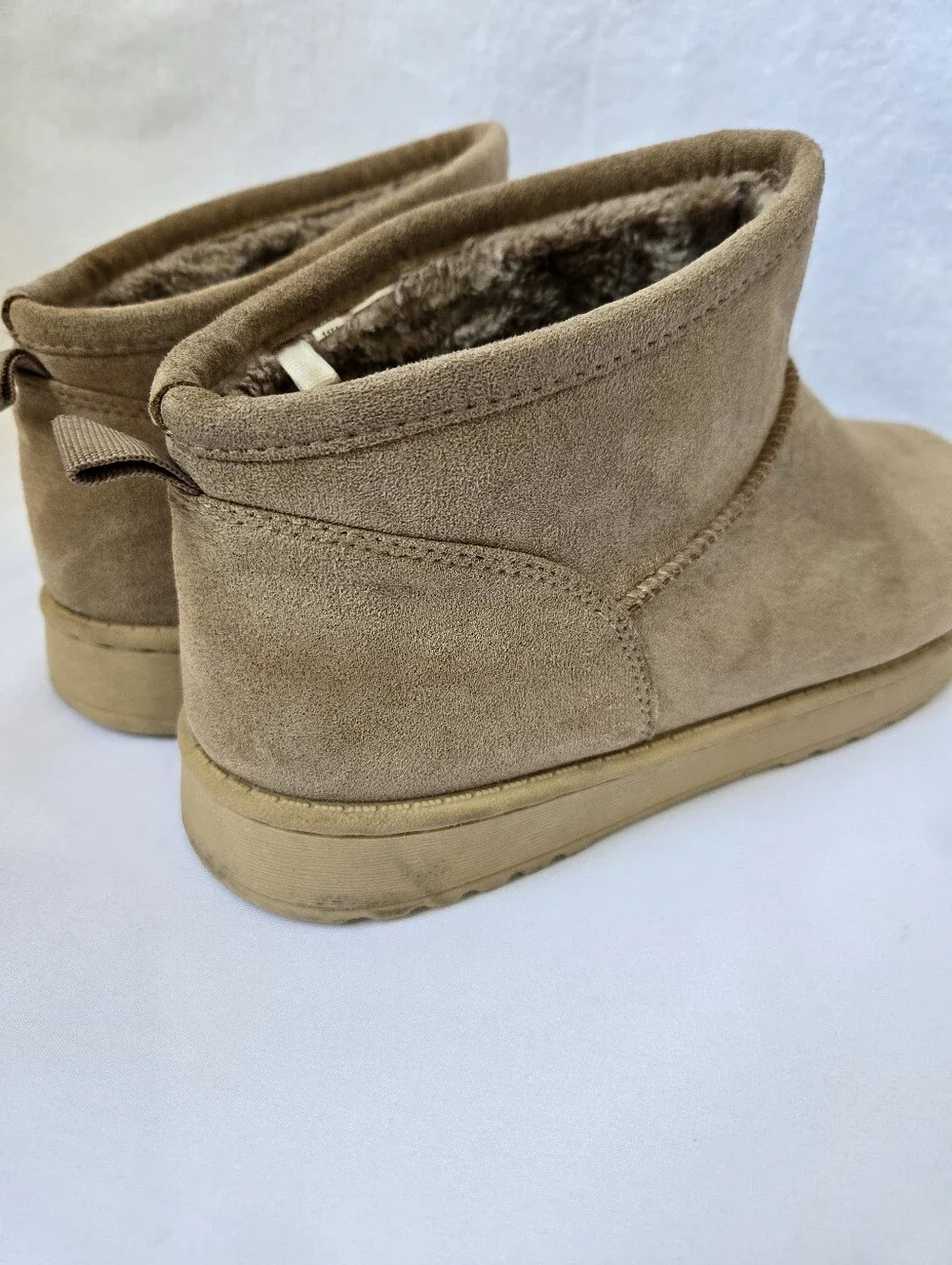White Mountain Inspo Women’s 11 Suede Leather Ankle Booties Taupe